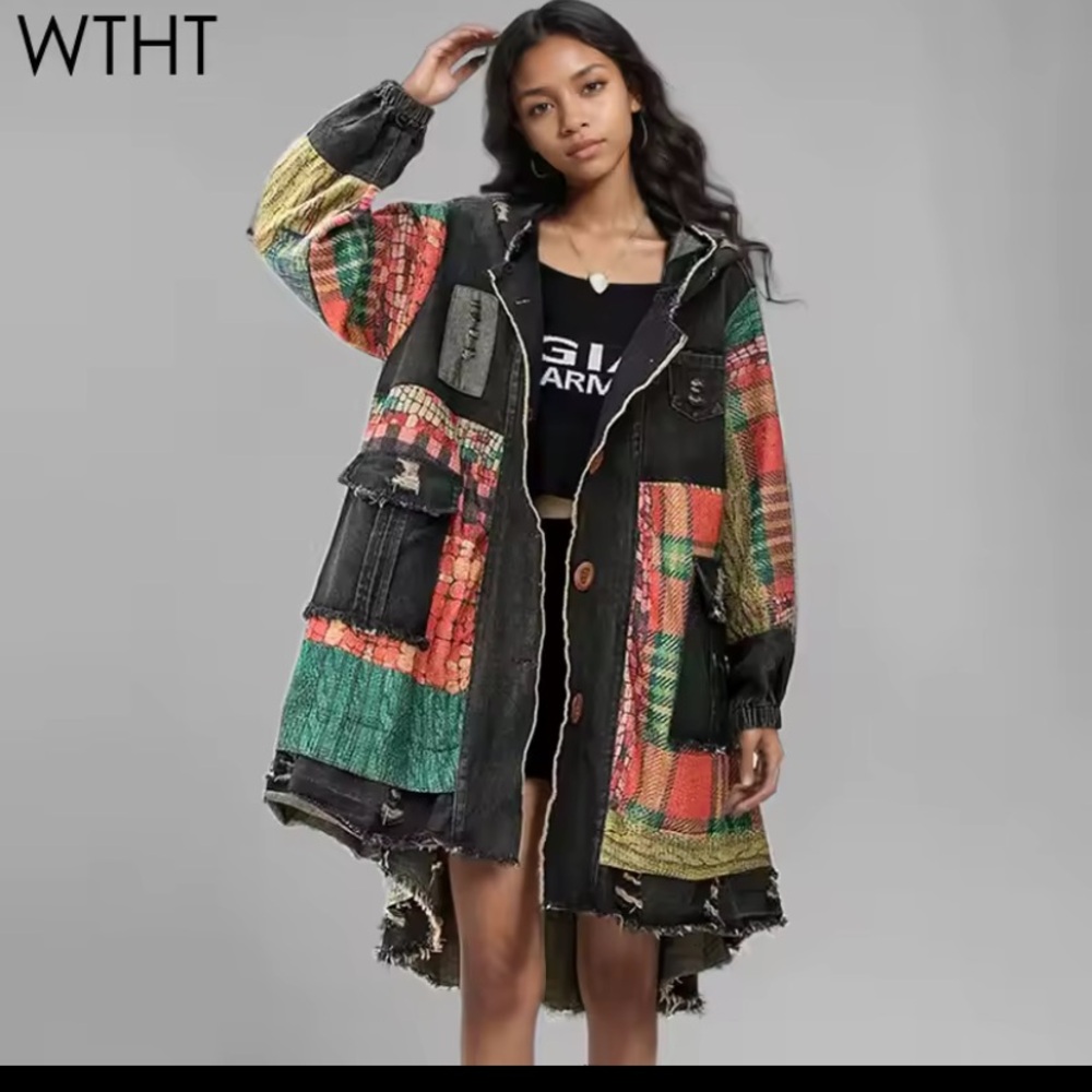 Women's Multicolor Patchwork Jacket - image 1